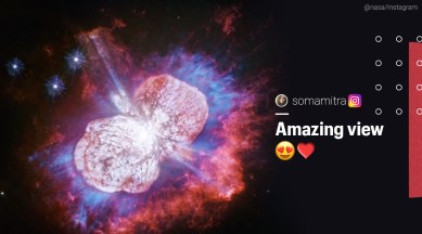 NASA, Hubble telescope, slow motion fireworks, Eta Carinae, Star fireworks, galaxy fireworks, space fireworks, 150 years fireworks, Trending news, Indian Express news