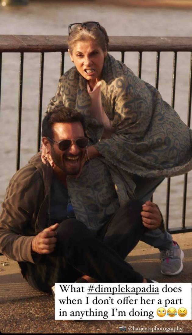 homi adjania with dimple kapadia