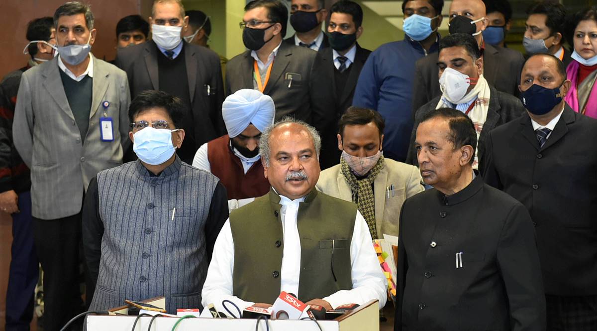 Farmers protests, Farm Laws, Narendra Singh Tomar, Govt-farmer talks, egotiations on Farm laws, Farmers rally, Tractor march, India news, Indian Express