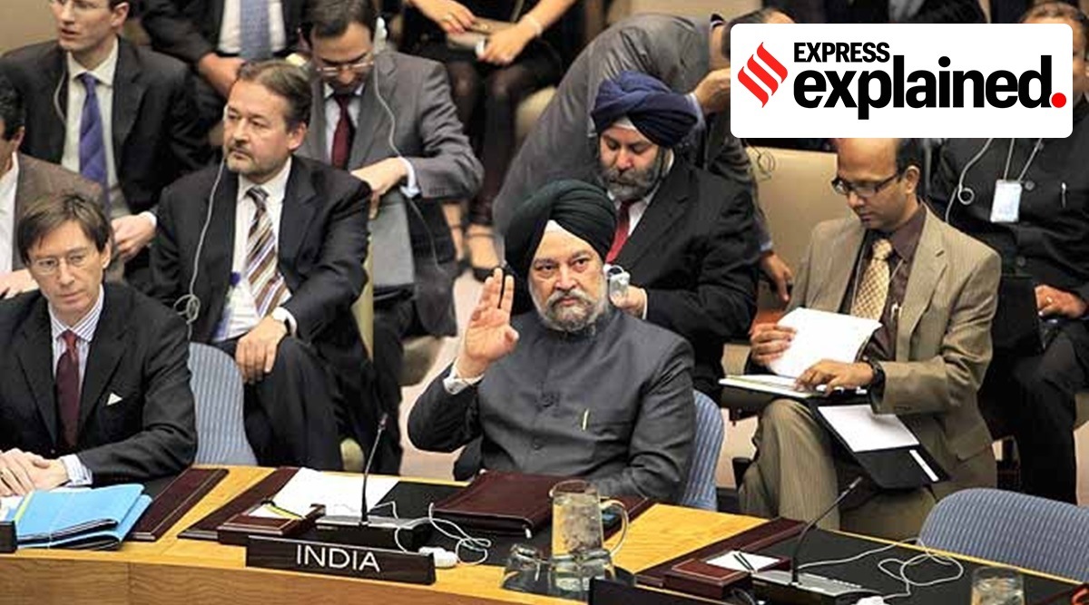 Hardeep Singh Puri, then India’s Permanent Representative to the UN, during India's last stint in the UNSC during 2011-12. (Twitter/@MEAIndia)