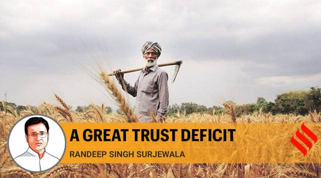 A farmer works in his fields. (Express Photo/File)