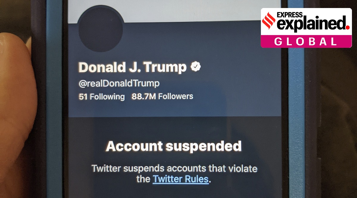 This Friday, Jan. 8, 2021 image shows the suspended Twitter account of President Donald Trump. (AP Photo/Tali Arbel)