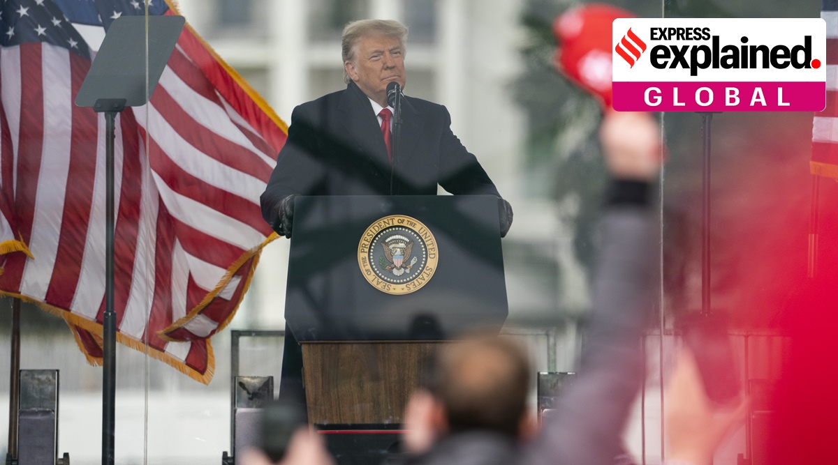 Donald Trump, Donald Trump impeachment, Trump impeachment, Capitol Hill siege, Pelosi on Trump impeachment, Indian Express