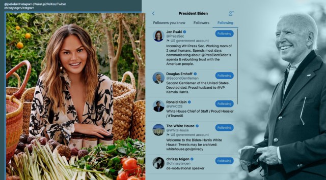 Joe Biden, @POTUS Twitter, Joe Biden Twitter account, Joe Biden follows Chrissy Teigen, Joe Biden Twitter follow, Donald Trump, Trump legacy, Trending news, Indian Express news