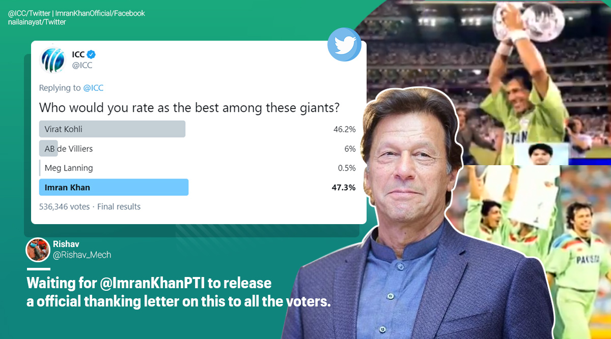 Pakistan news channel, Imran Khan, Virat Kohli, ICC twitter poll, ICC Twitter poll breaking news, Trending news, Indian Express news.