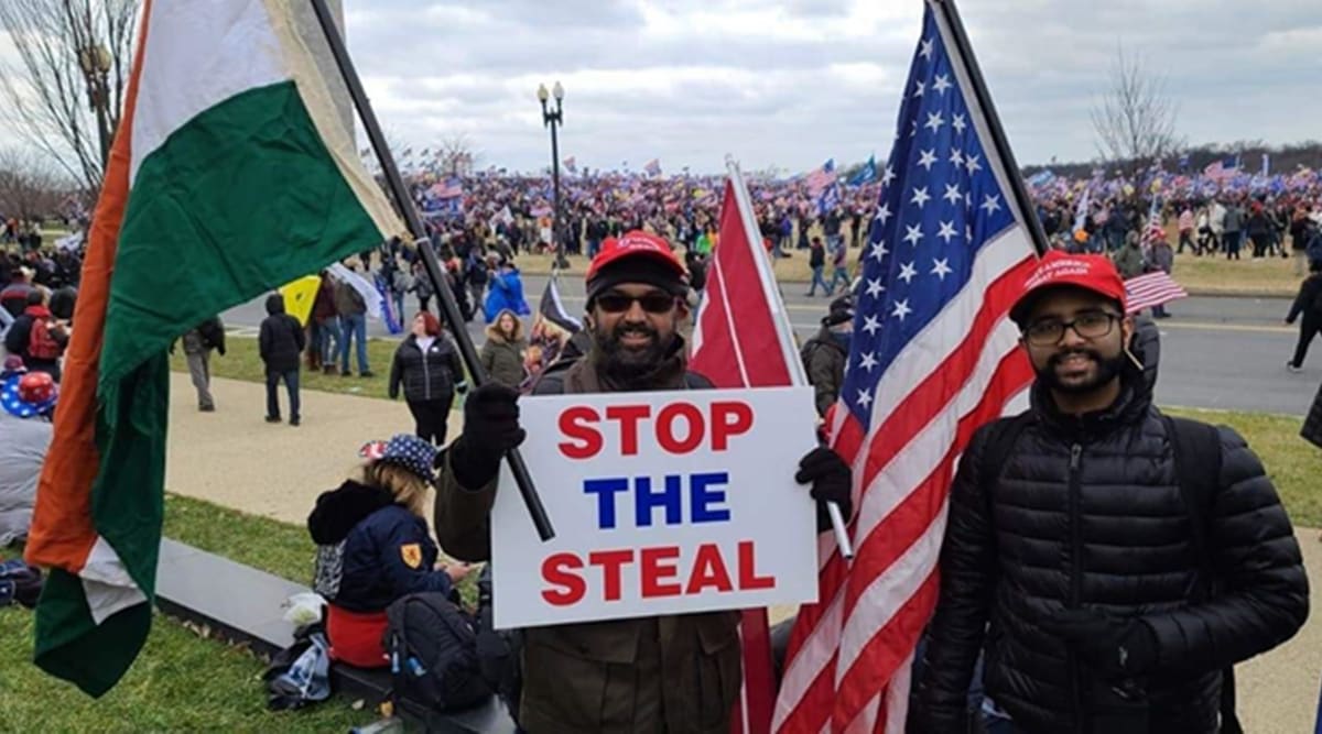 Took flag because of patriotic fervour, says Kochi man who carried Tricolour to US Capitol protest | World News,The Indian Express