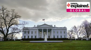Clouds form over the White House in Washington, Monday, Jan. 18, 2021. (AP Photo)