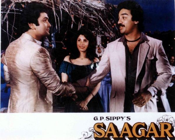 Rishi Kapoor, Dimple Kapadia and Kamal Hassan in Saagar (Express Archive Photo)