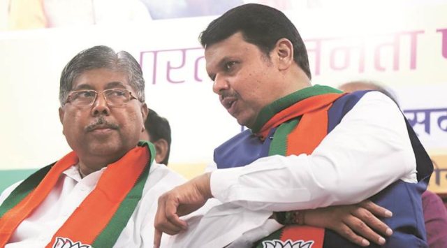 Opposition leader Devendra Fadnavis and state BJP president Chandrakant Patil presided over the meeting. (File)