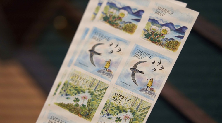 Greta Thunberg, Greta Thunberg stamps, Postal stamp, Sweden, Sweden government, Trending news, Indian Express news.