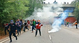 Farmers protest, Haryana farmers, Farm laws, farmer union, Haryana police, tear gas shells, Indian express news