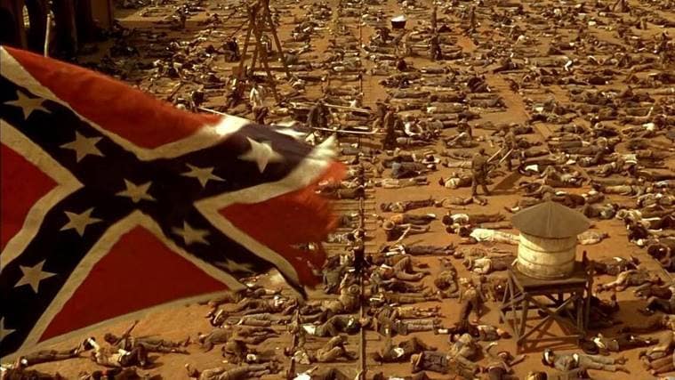 US capitol hill siege, capitol hill violence, confederate flag capitol hill, what is the confederate flag, donald trump, US senate, slavery US, indian express, express explained