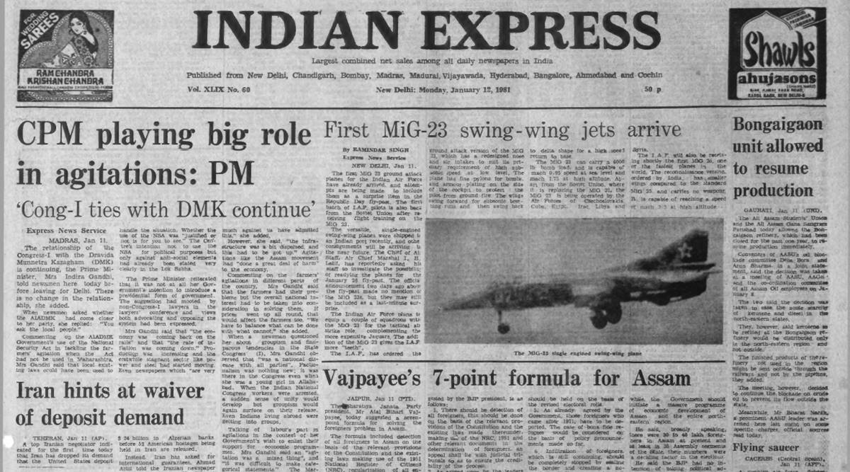 Forty Years Ago, January 12, 1981: Indira on NSA
