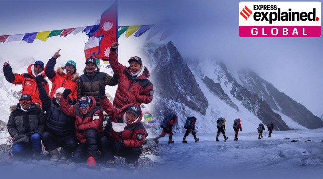 The climbers went in two teams