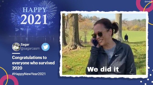 happy new year, happy new year 2021, happy new year wishes, happy new year 2021 memes, happy 2021 memes, new year pandemic jokes, viral news, indian express