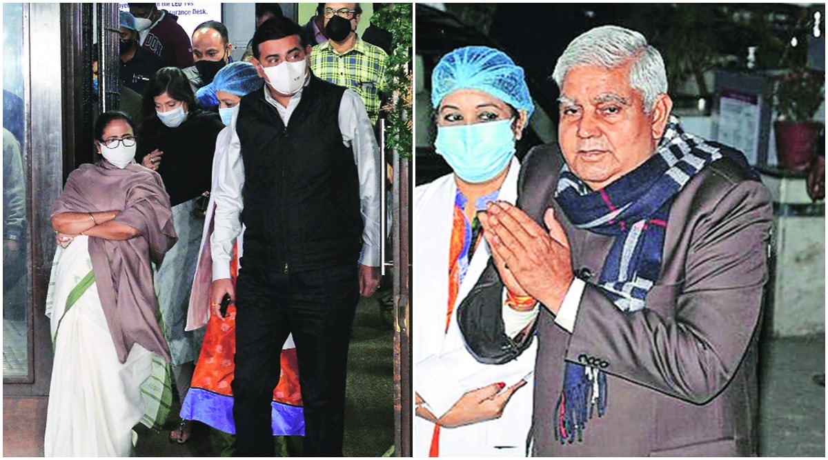 Sourav Ganguly, Sourav Ganguly heart attack, mamata banerjee, jagdeep dhankar, indian express news