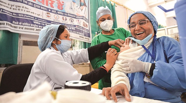 Covid vaccine rollout, Covid vaccination drive, Covid health workers, Coronavirus cases, CoWIN App platform, indian express news