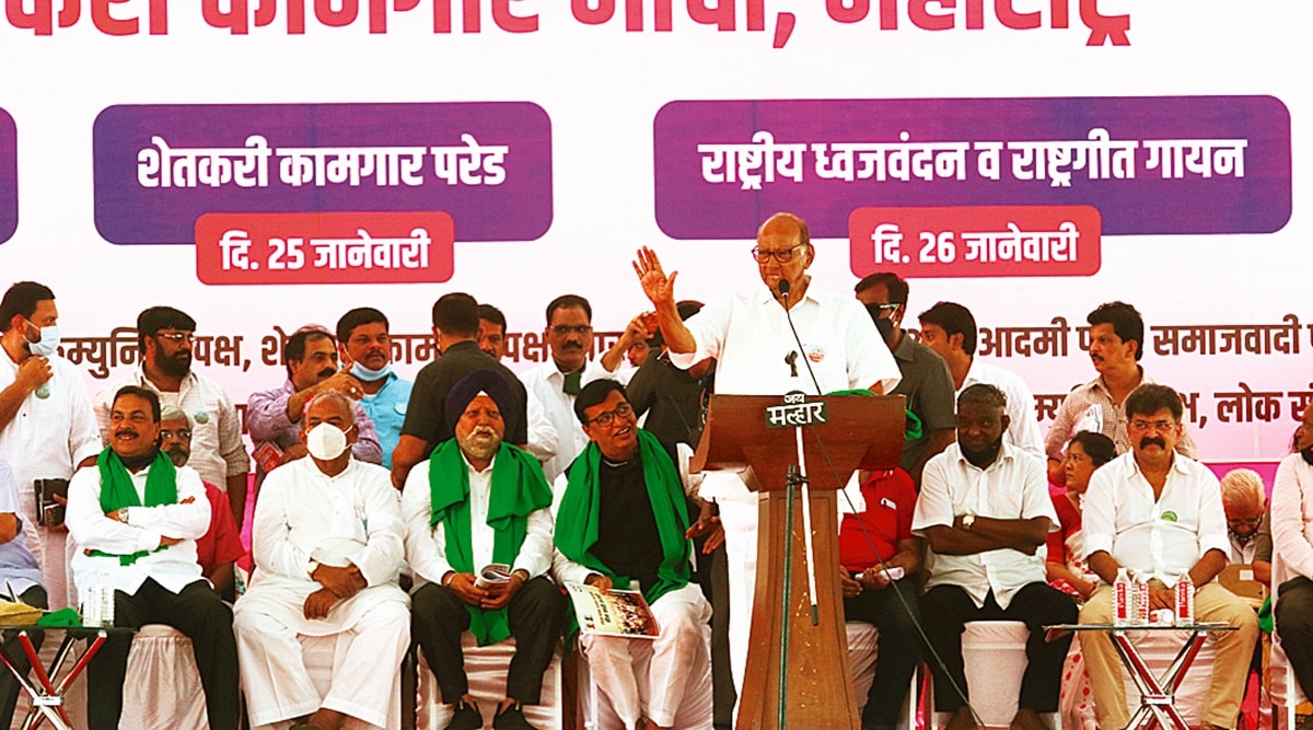 Farmers protest, Farm laws, maharashtra farmers, Mumbai farmres protest, Shiv Sena leaders, Azad Maidan, Mumbai news, maharashtra news, Indian express news