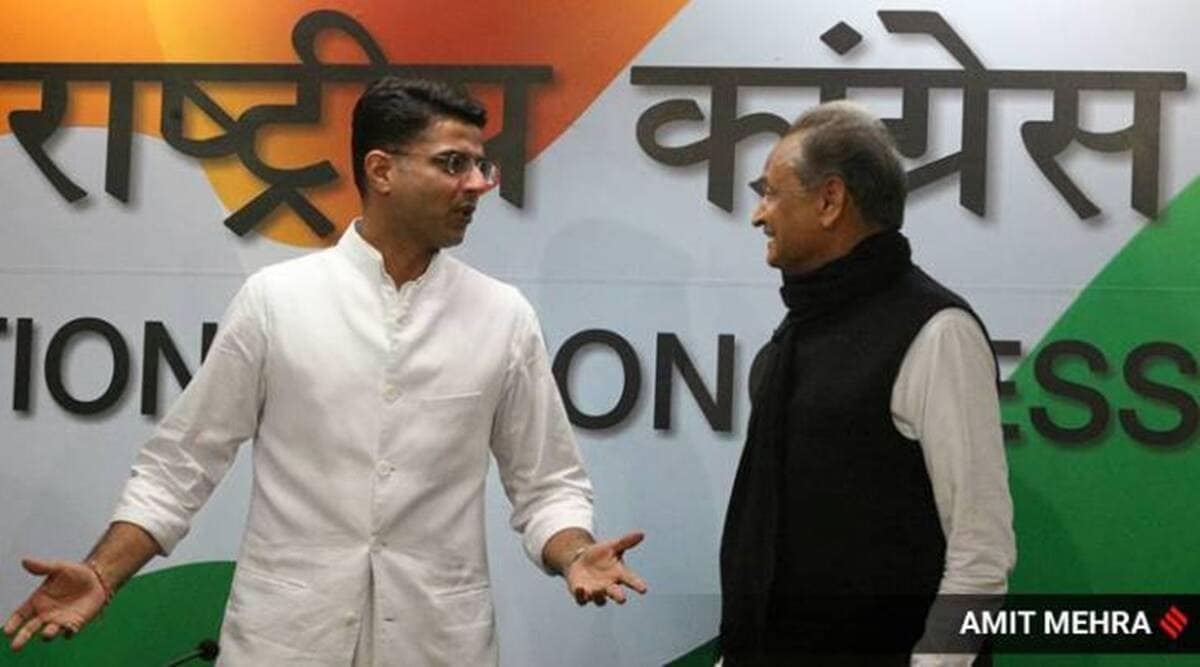 Ashok Gehlot, Sachin Pilot, dharna against farm laws, Jaipur news, Rajasthan news, Indian express news