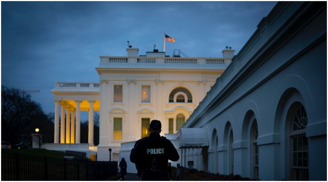 The White House in Washington as evening sets in on Friday, Jan, 8, 2021. (Doug Mills/The New York Times)
