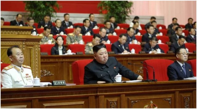 North Korean leader Kim Jong Un attends the 8th Congress of the Workers' Party in Pyongyang, North Korea, in this photo supplied by North Korea's Central News Agency (KCNA) on January 10, 2021. KCNA/via REUTERS
