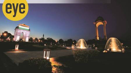 A view of Delhi India Gate. (Express Photo by Amit Mehra/Courtesy: Renuka Puri)
