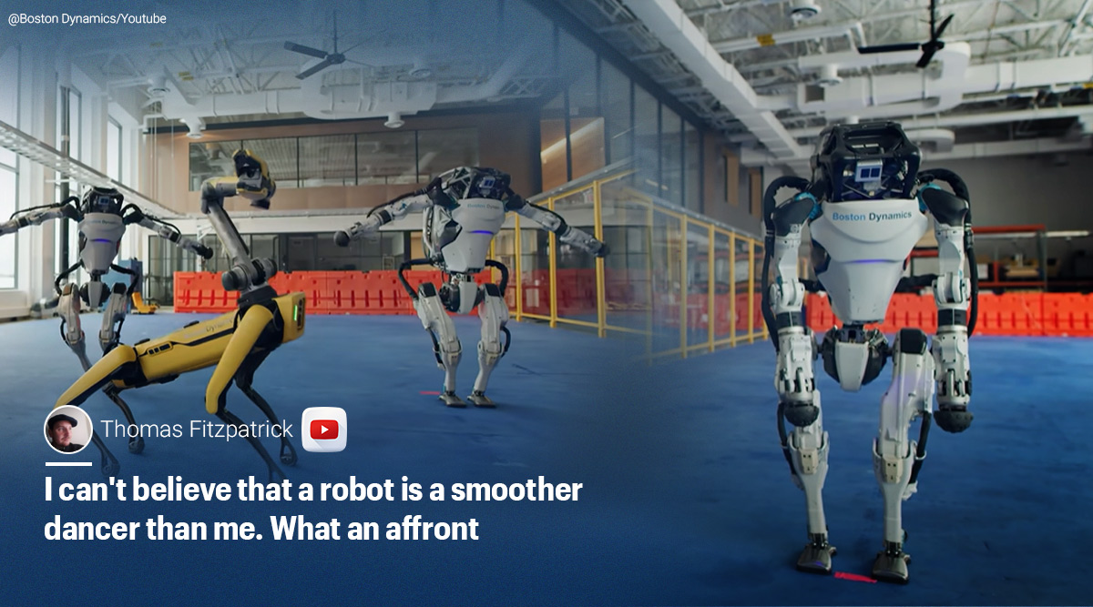 Video of Boston Dynamics' robots grooving to 'Do you love me' takes social  media by storm
