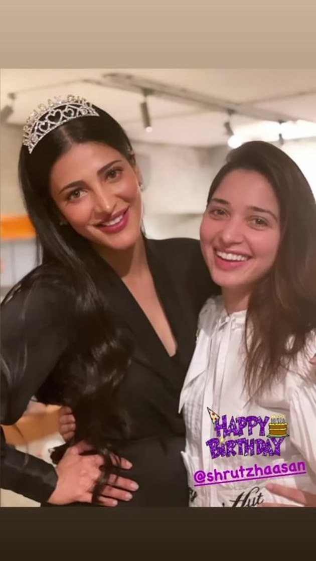 shruti haasan birthday Tamannaah Bhatia