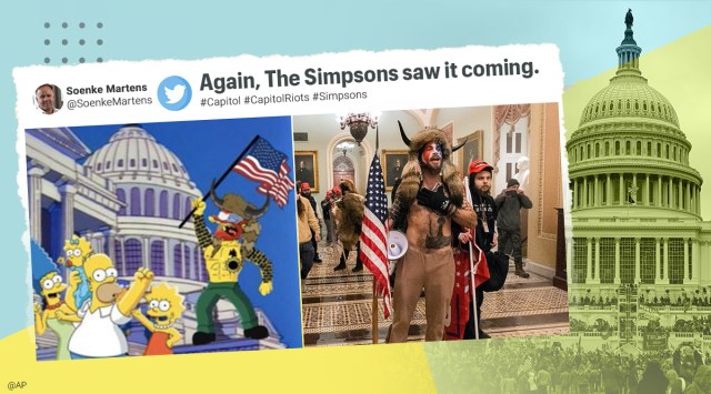 As images and footages of the Capitol Siege flooded social media sites, avid viewers of the popular animated show dominated conversations online as they drew comparisons between reel and real events happening in Washington.
