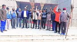 Salaries, pension delayed again, over 1 lakh workers across civic bodies go on strike