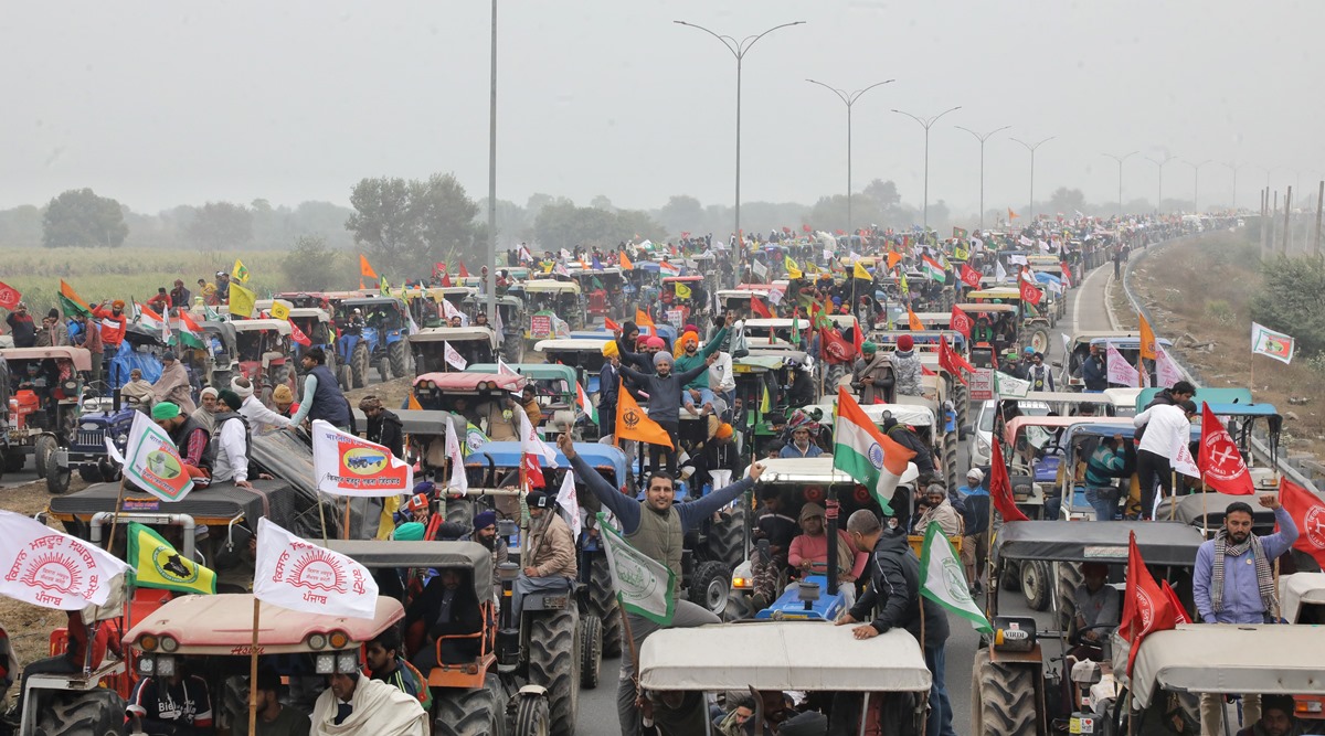 Punjab Farmers Rally For Tractor Parade