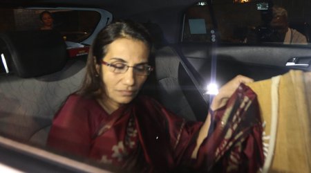 Chanda Kochhar is the former MD and chief executive officer of ICICI Bank coming out of ED office on Sunday. (Express Photo by Pradip Das)