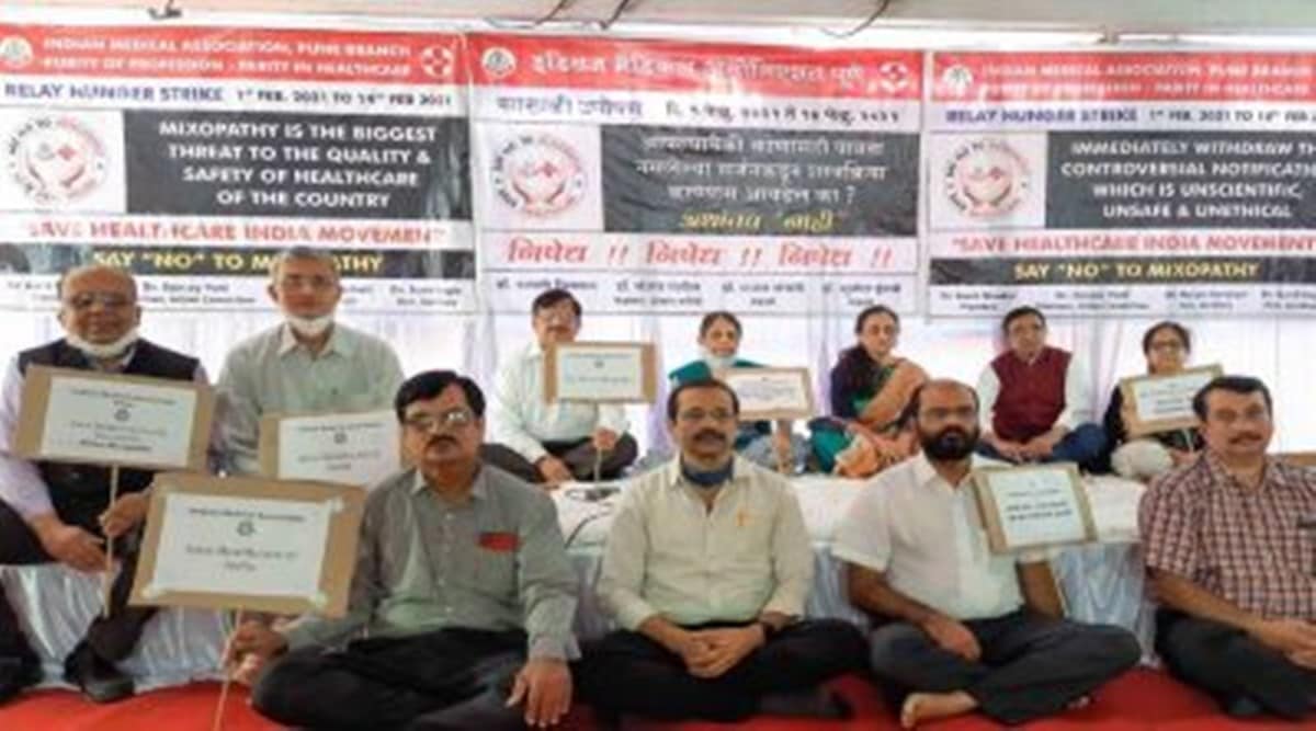 According to IMA doctors, there were several “fallacies” in the CCIM notification, in which modern medicine surgical procedures are renamed in Sanskrit and it is “claimed falsely” that they are original Ayurved surgeries.(Express Photo by Ashish Kale)