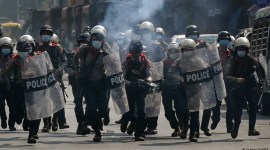 Myanmar Protesters, Myanmar news, Myanmar crackdown, Myanmar coup, Yangon protest, Aung San Suu Kyi, UN Human Rights Office, world news, indian express world news
