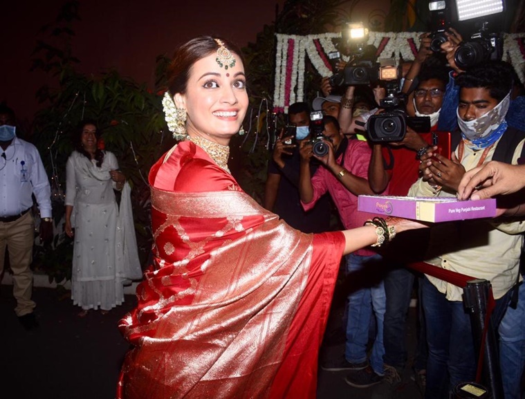 Dia Mirza's purple Benarasi sari by Anita Dongre is a handloom investment  you need | Vogue India | Wedding Wardrobe