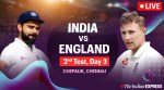 india vs england 2nd test day 3 live score