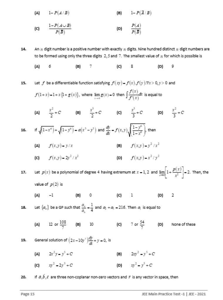 Preparing for JEE Main 2021? Try these sample papers | Education News ...