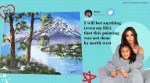 Kim Kardashian, North West oil painting, Twitter reaction, Trending news, North West oil painting vs bob Ross, North West oil painting memes, North West oil painting jokes, Trending news, Indian Express news.