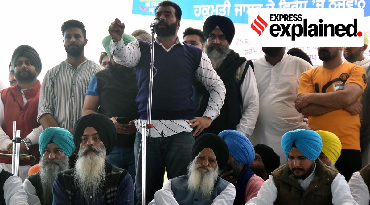 For the Mehraj rally, the call was mainly from former wanted gangster Lakha Sidhana with separatist group Dal Khalsa lending support. (Express Photo: Gurmeet Singh)
