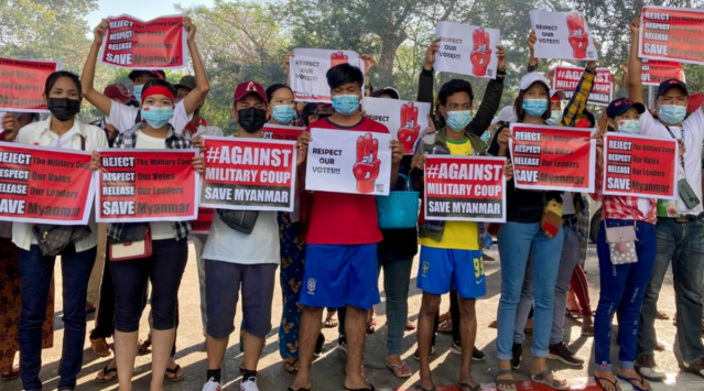 Protests in Myanmar started at the beginning of February (AP Photo/picture alliance)