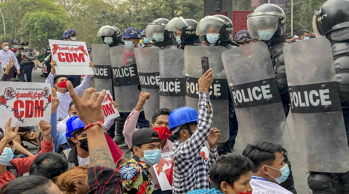 Myanmar protests, Myanmar coup