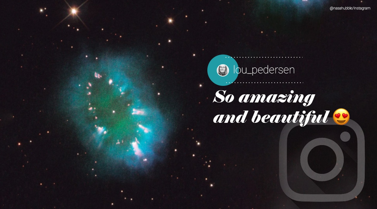 NASA, NASA Instagram, NASA hubble, NASA necklace nebula, NASA cosmic jewellery, Necklace nebula picture, necklace nebula picture reactions, Hubble Space Telescope, Trending news, Indian Express news.