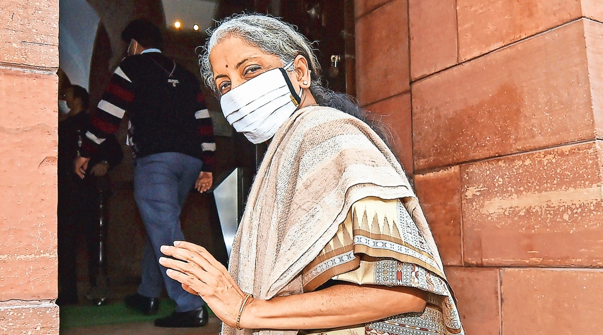 FM Nirmala Sitharaman, private sector, Budget, economy revival, Covid curve, Parliament debate, Indian express news