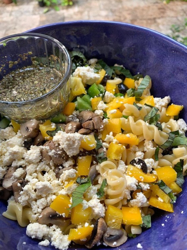 pasta salad, cold salad recipe, renu dalal