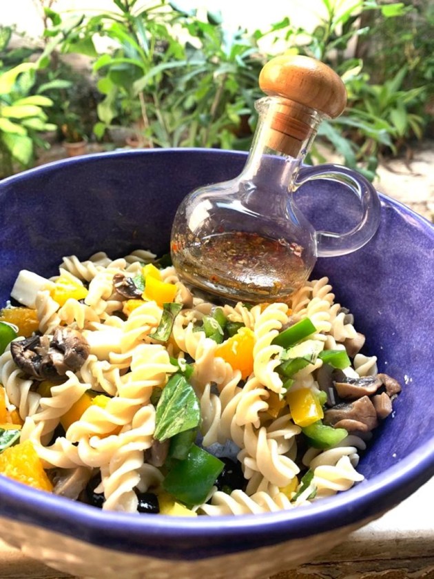 pasta salad, cold salad recipe, renu dalal