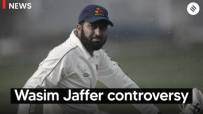 What is the controversy surrounding Wasim Jaffer's resignation