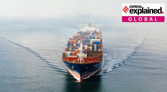 Cargo on its way to the port of Vancouver in British Columbia, Canada, Jan. 15, 2019. (Alana Paterson/The New York Times)