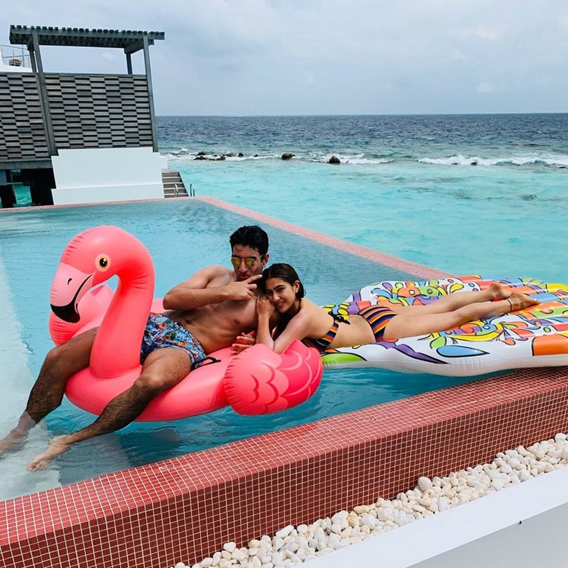 Sara Ali Khan's combo to beat Monday blues: Pool, pink bikini