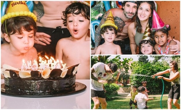 Sunny Leone family celebrate Asher and Noah 3rd birthday