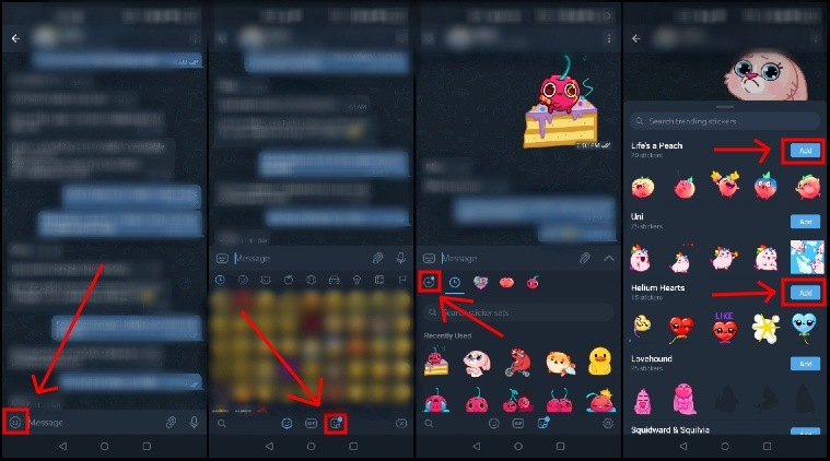 how to add animated stickers to telegram